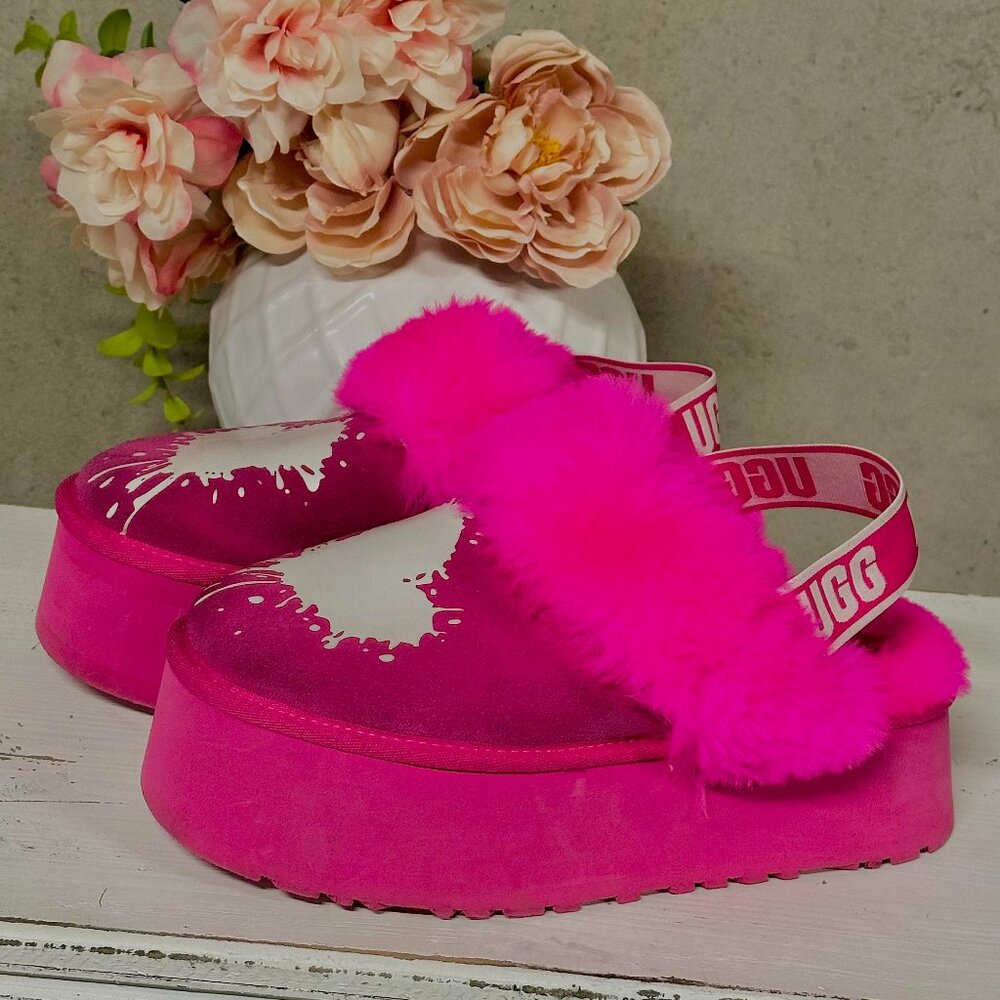 UGG Funkette Valentine Graphics Slingback Slippers